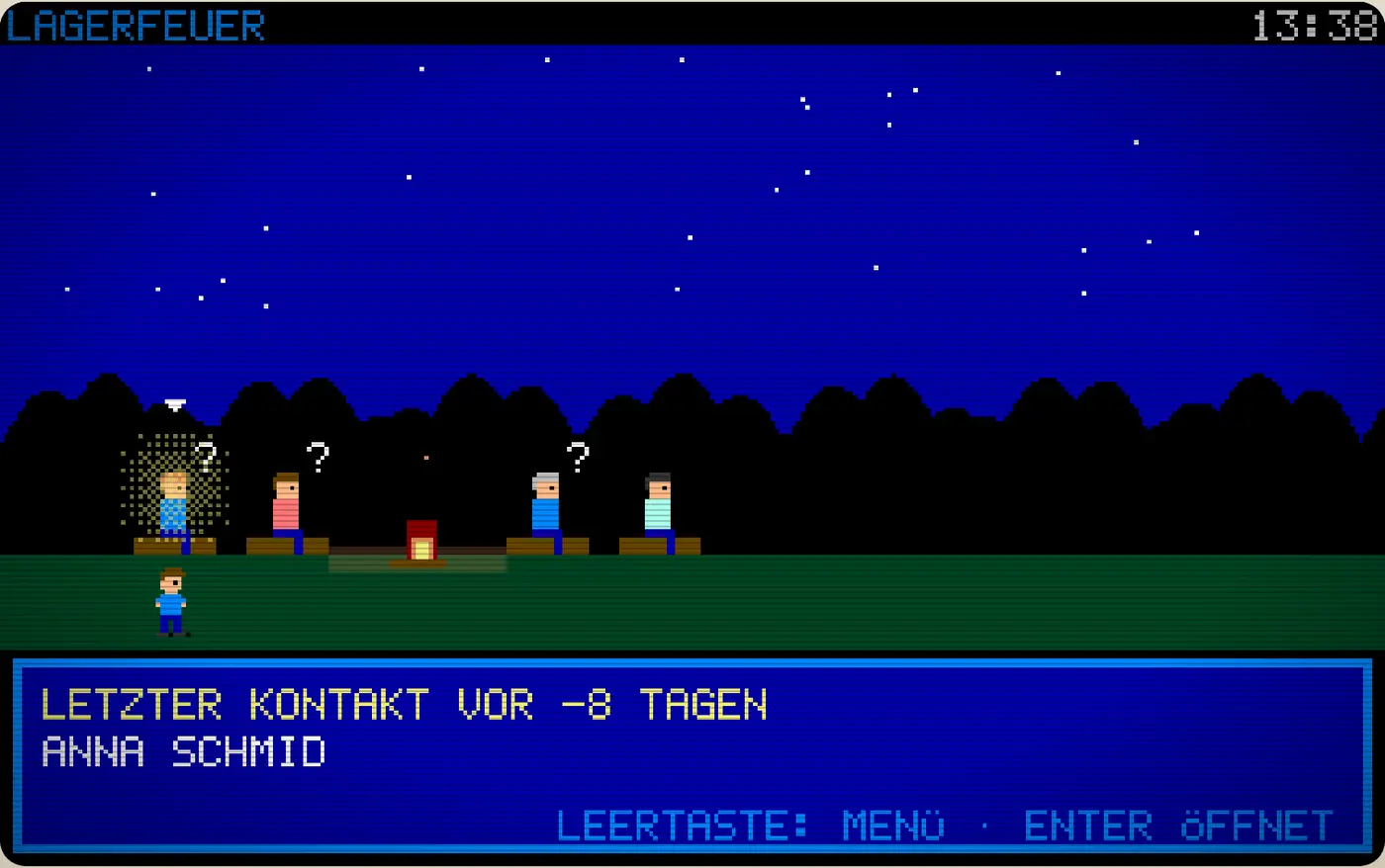 Freunde am Lagerfeuer